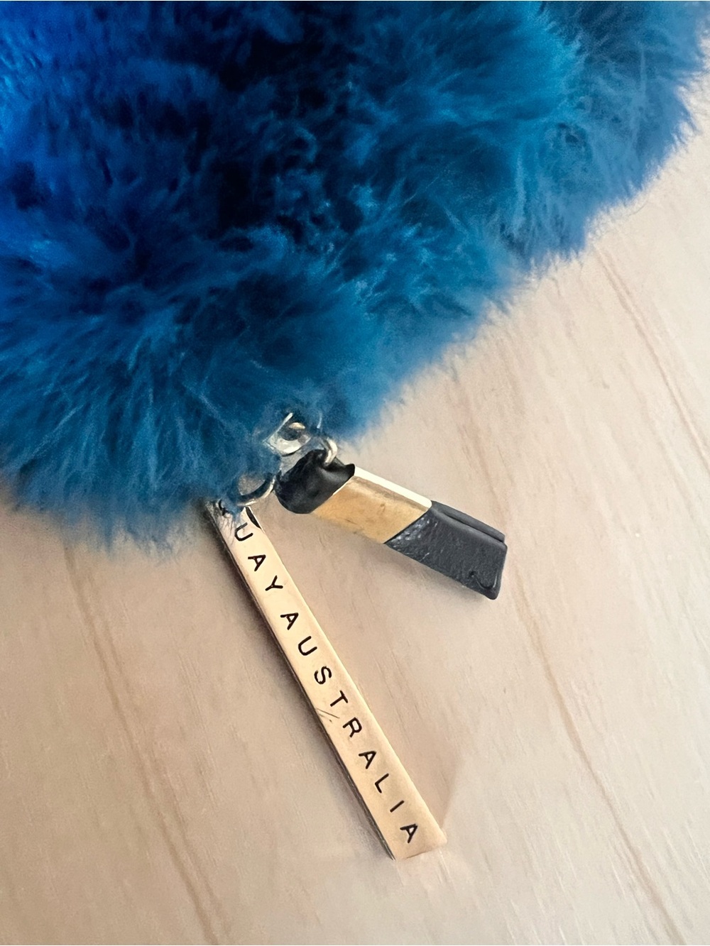 Quay Australia Cobalt Blue Faux Fur Sunglasses Pouch Clutch |